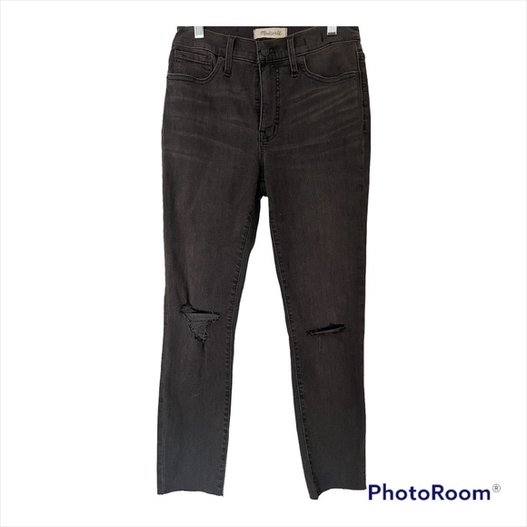Madewell 9'' Mid-Rise Skinny Jeans in Black Sea - size 27 - Picture 4 of 6